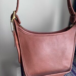 Coach Dusty Rose Leather Crossbody Bag with Gold-Tone Hardware